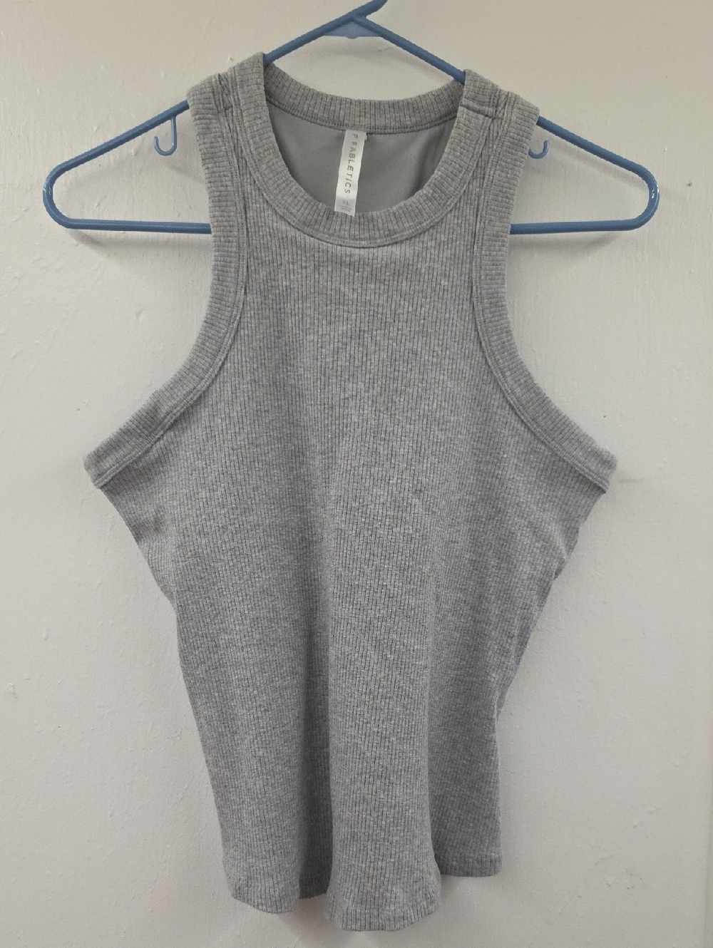 Fabletics High Neck Ribbed Racerback Tank Shelf Bra XL